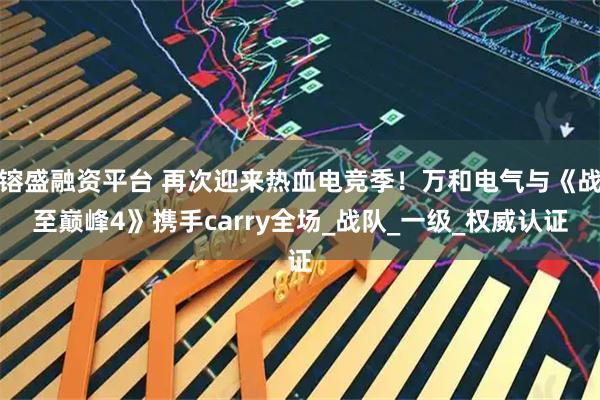 镕盛融资平台 再次迎来热血电竞季！万和电气与《战至巅峰4》携手carry全场_战队_一级_权威认证