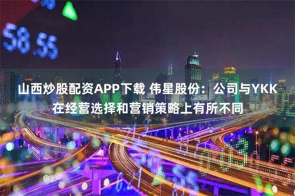 山西炒股配资APP下载 伟星股份：公司与YKK在经营选择和营销策略上有所不同