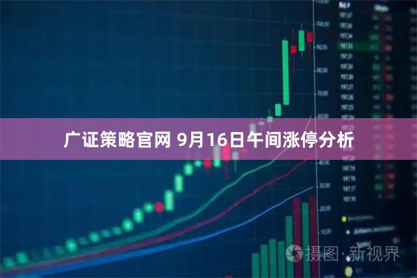 广证策略官网 9月16日午间涨停分析