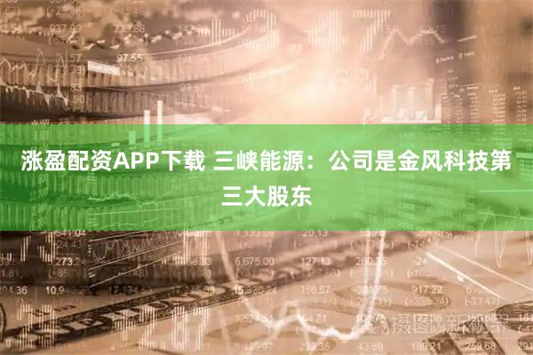 涨盈配资APP下载 三峡能源：公司是金风科技第三大股东